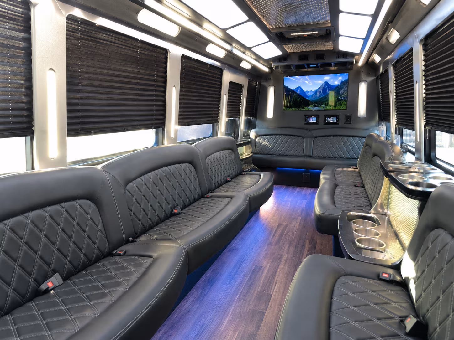 15 Passenger Party Bus Interior