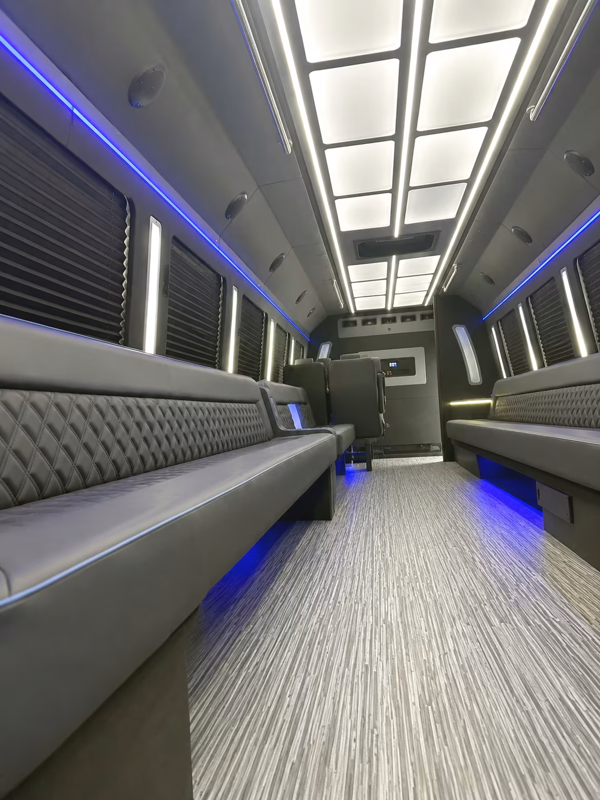 Hayward Concert & Music Festival Transportation party bus interior