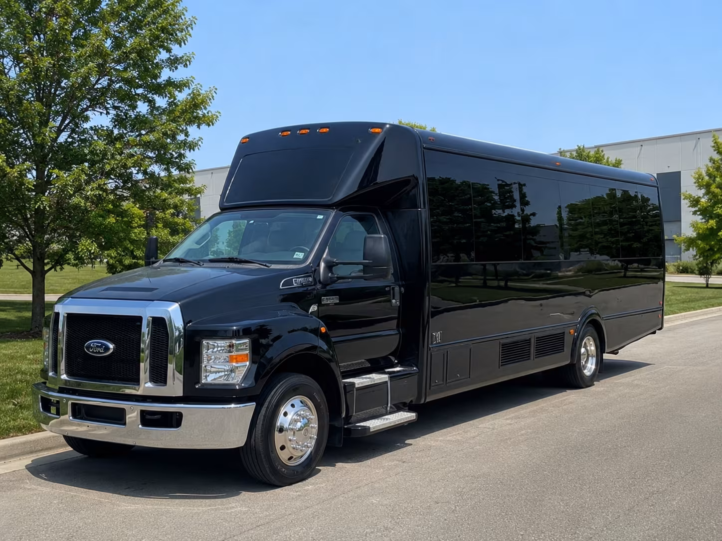 Hayward Private Event Transportation party bus exterior
