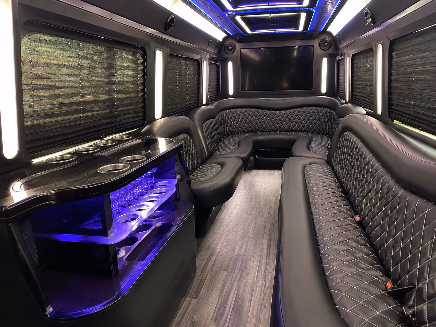 Hayward Prom & Homecoming Transportation party bus exterior