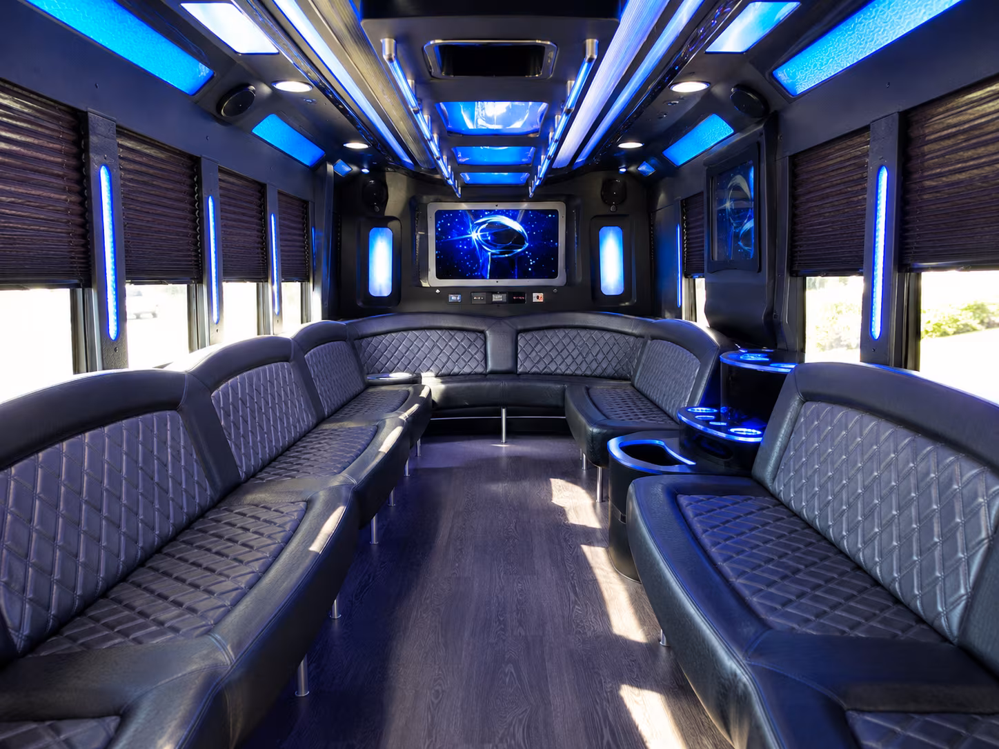 Hayward Sporting Event Transportation party bus exterior