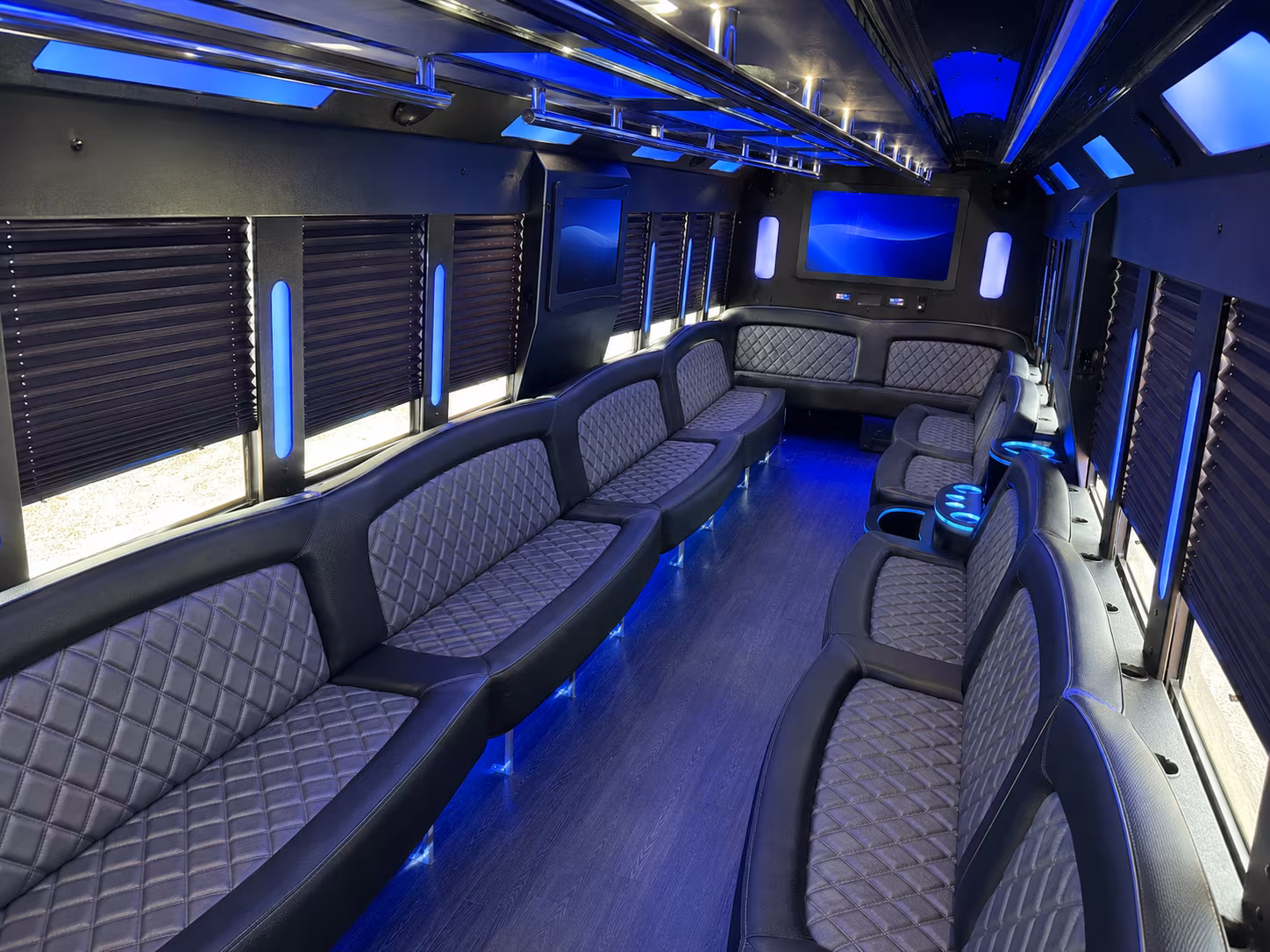 Hayward Sporting Event Transportation party bus exterior