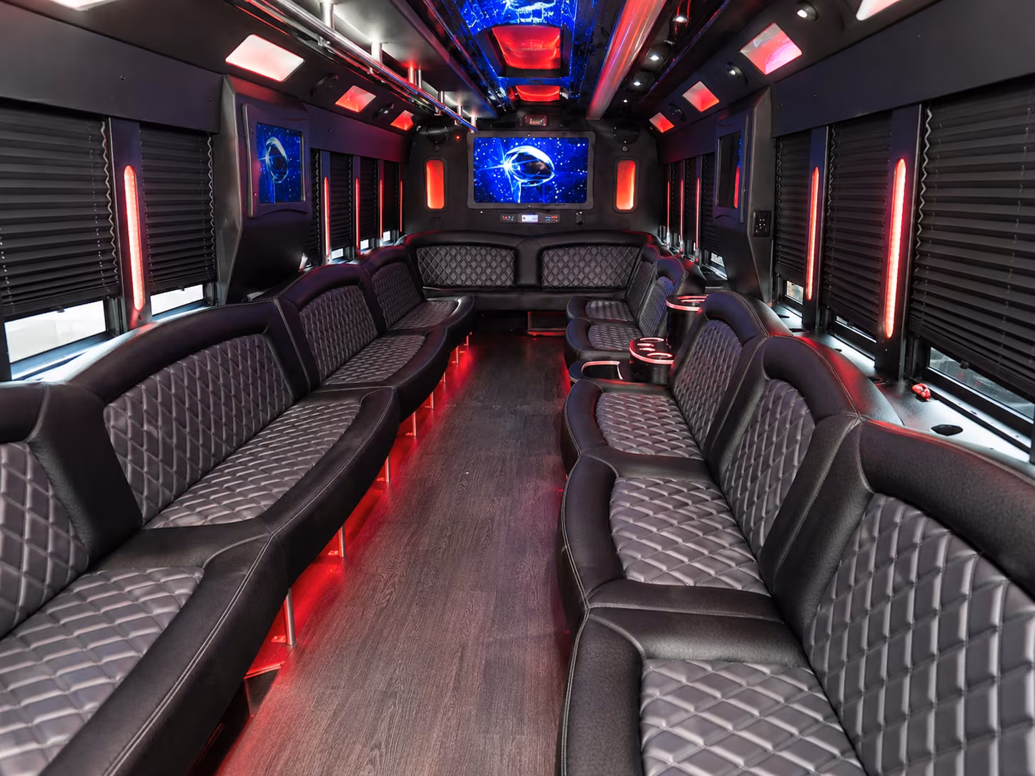 Hayward Wedding Transportation party bus exterior