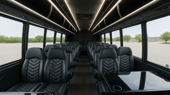 Interior of Charter Bus Company Hayward's 25 Passenger Minibus in Hayward