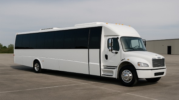 Exterior of Charter Bus Company Alameda's 28 Passenger Party Bus in Alameda