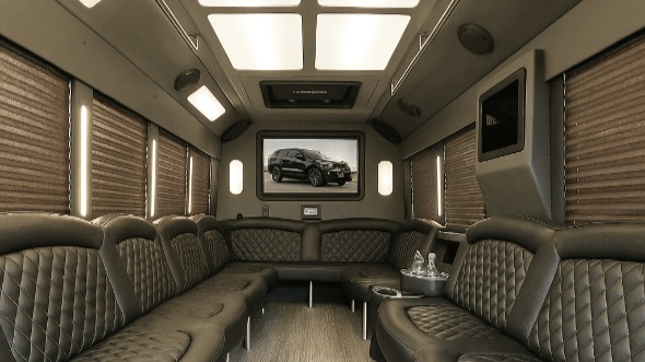 30 passenger party bus interior