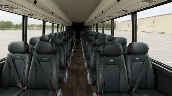 Interior of Charter Bus Company Hayward's 35 Passenger Minibus in Hayward