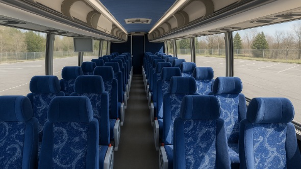 Interior of Charter Bus Company Hayward's 40 Passenger Charter Bus in Hayward