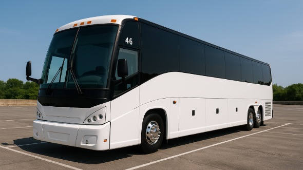 Exterior of Charter Bus Company Pleasanton's 40 Passenger Party Bus in Pleasanton