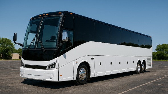 Exterior of Charter Bus Company Hayward's 56 Passenger Charter Bus in Hayward