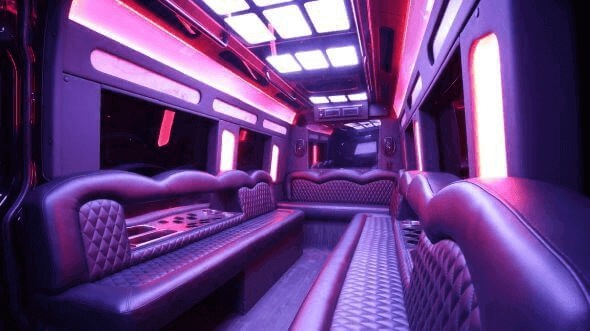 hayward 18 passenger party bus interior